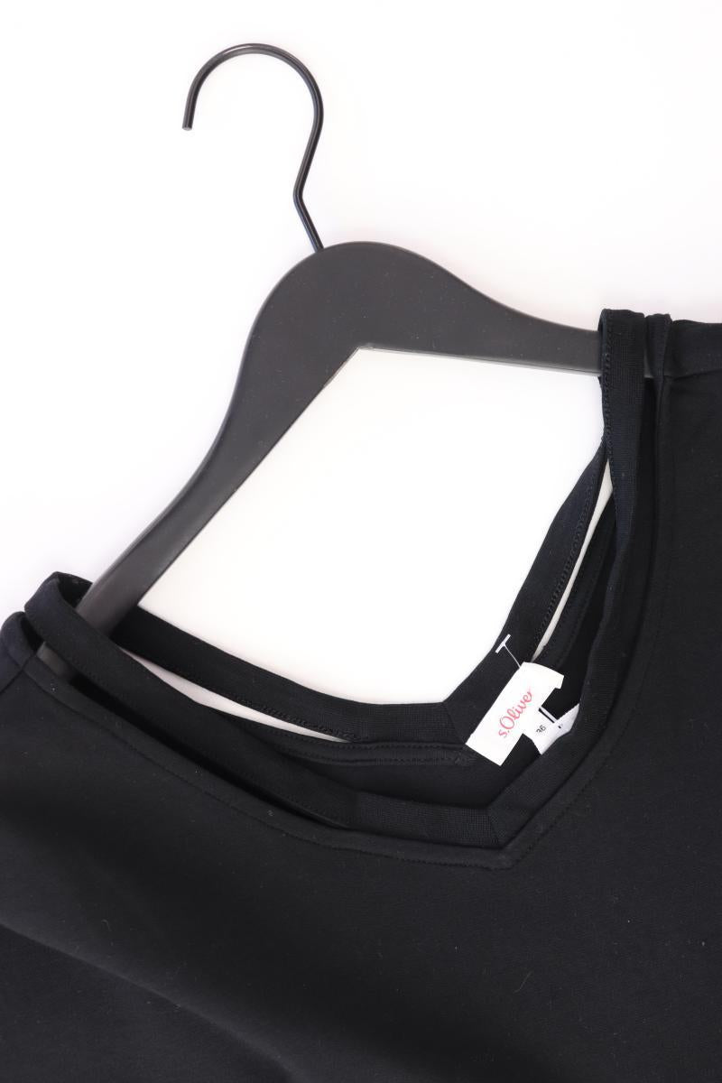 s.Oliver T-Shirt Gr. 36 Kurzarm schwarz aus Baumwolle