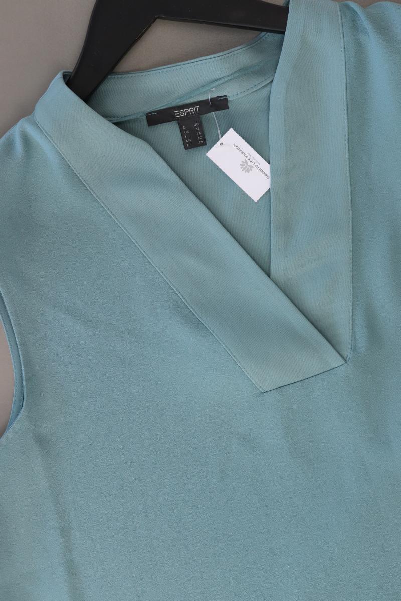 Esprit Ärmellose Bluse Gr. 40 türkis aus Polyester