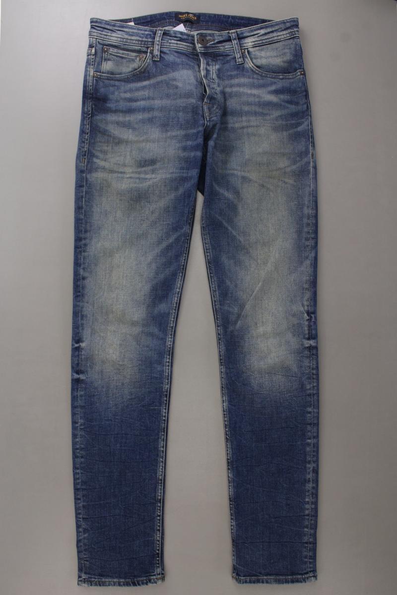 Jack & Jones Slim Jeans für Herren Gr. W32/L34 blau aus Baumwolle