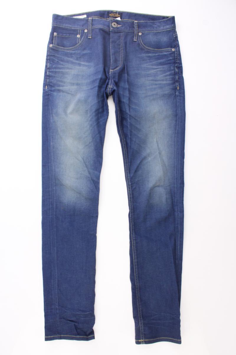 Jack & Jones Slim Jeans für Herren Gr. W32/L34 Modell Tim blau aus Baumwolle