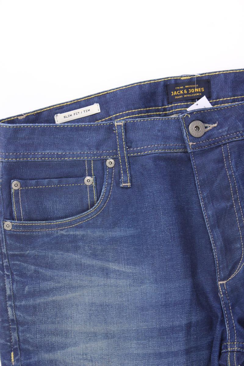 Jack & Jones Slim Jeans für Herren Gr. W32/L34 Modell Tim blau aus Baumwolle