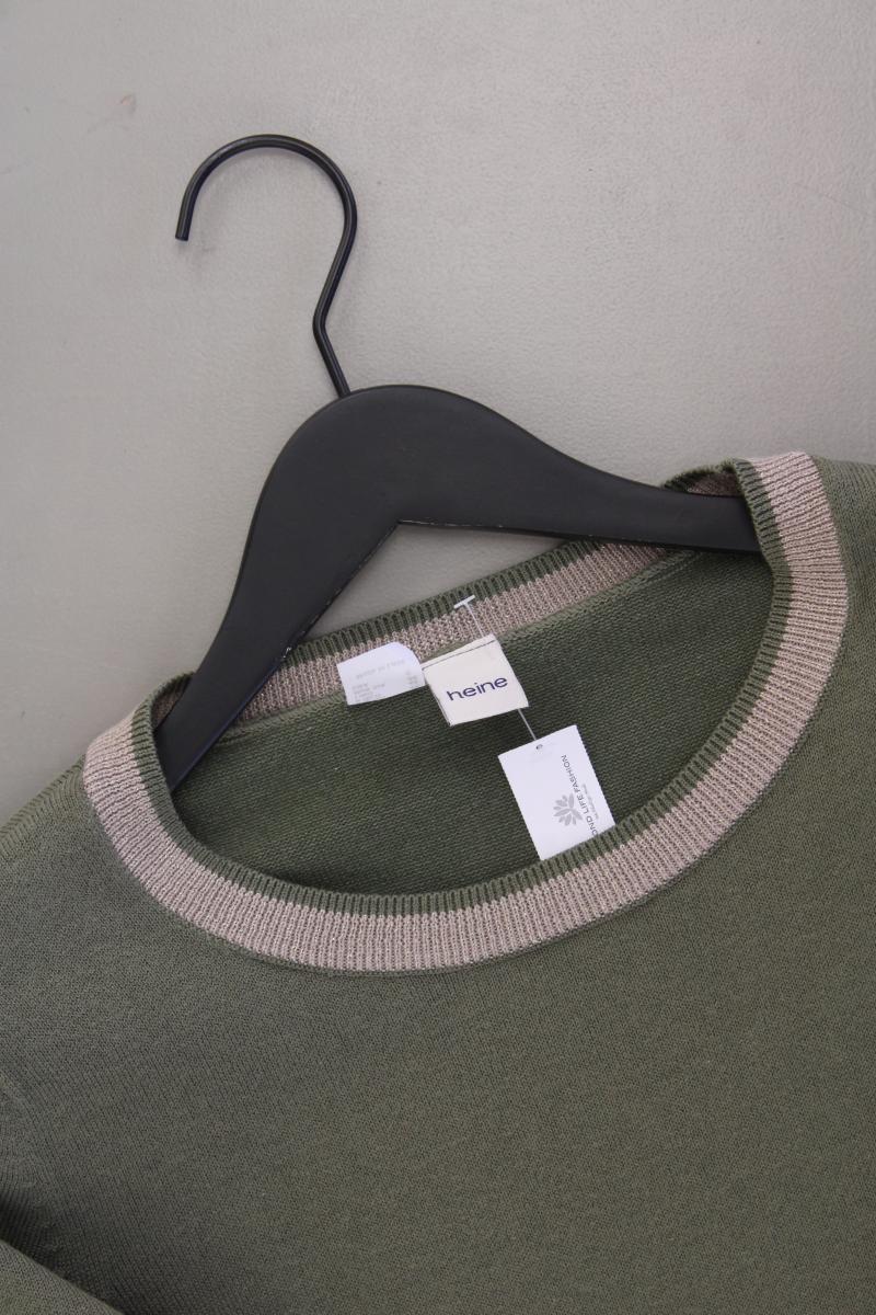 Heine Feinstrickpullover Gr. 38 olivgrün aus Baumwolle