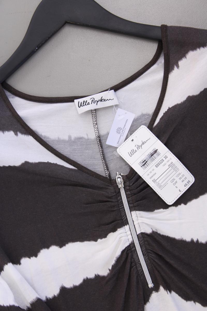 Ulla Popken Jerseykleid Gr. 46/48 mit Batikmuster neu mit Etikett Kurzarm braun