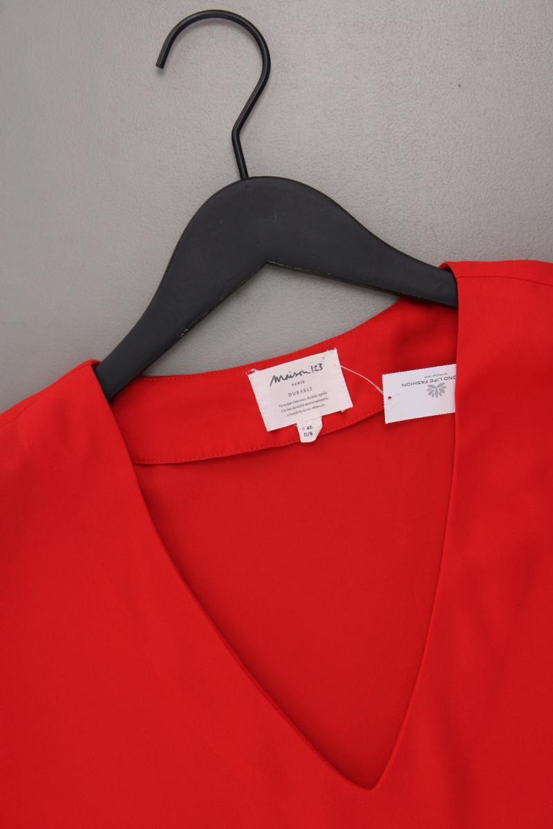 Maison 123 Paris Kurzarmbluse Gr. 44 neuwertig rot aus Polyester