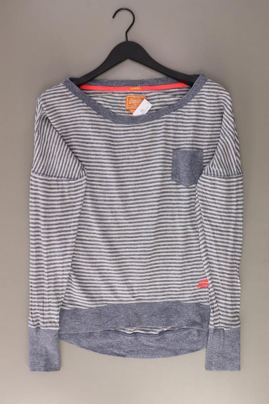 Superdry Feinstrickpullover für Herren Gr. S gestreift blau aus Baumwolle