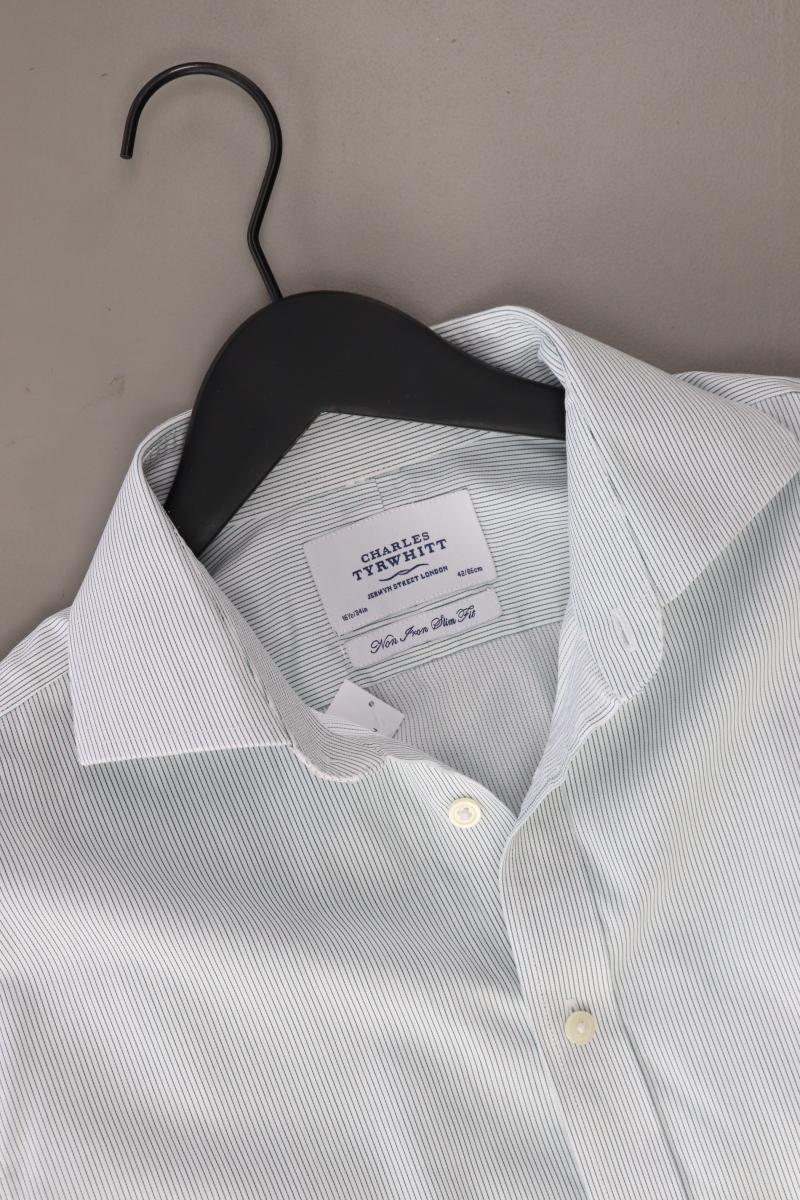 CHARLES TYRWHITT Langarmhemd für Herren Gr. Hemdgröße 42 gestreift grün