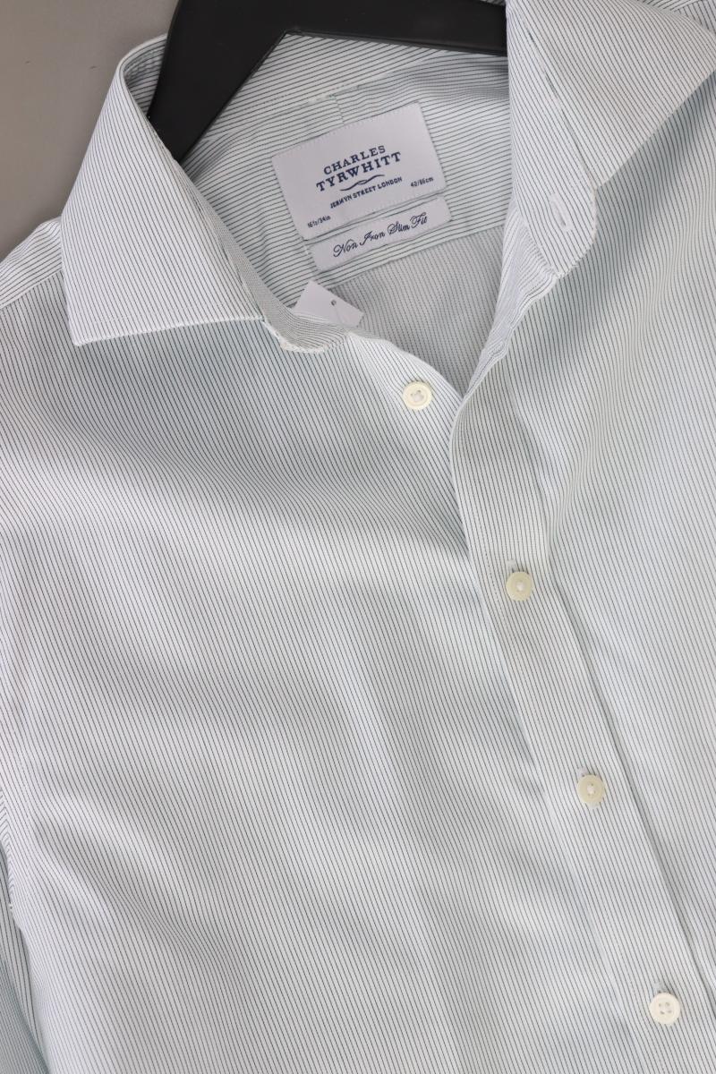 CHARLES TYRWHITT Langarmhemd für Herren Gr. Hemdgröße 42 gestreift grün