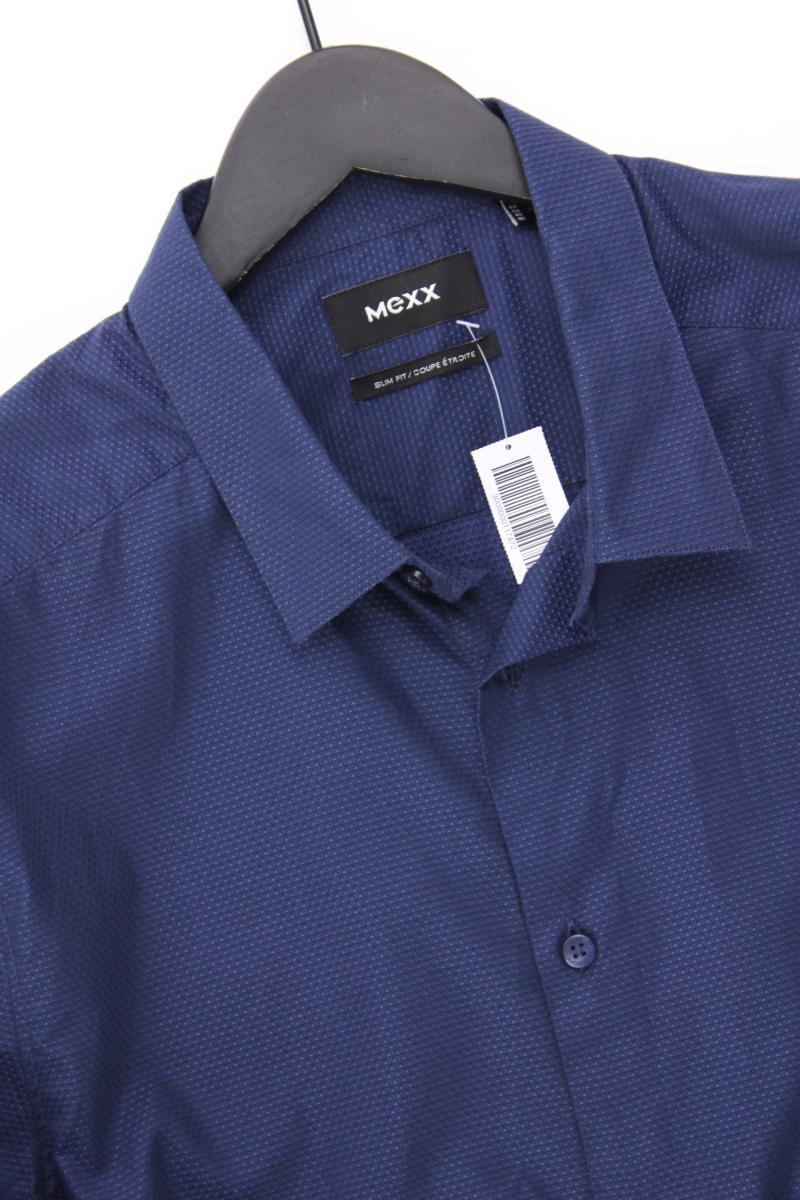 Mexx Langarmhemd für Herren Gr. XL blau aus Baumwolle