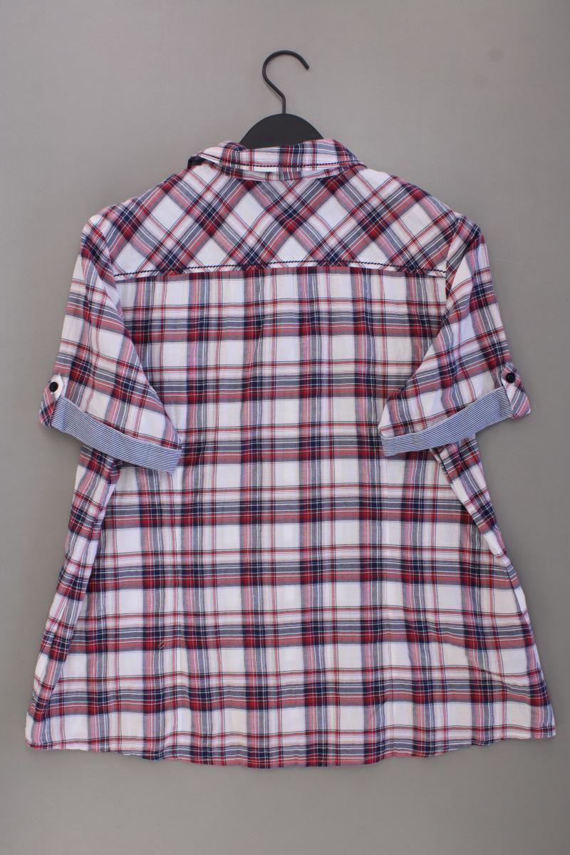 Gina Laura Karobluse Gr. L kariert Kurzarm rot aus Baumwolle