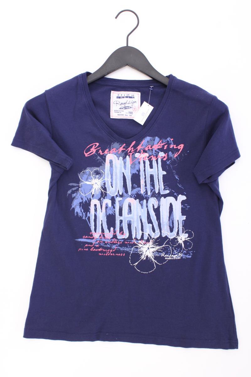 Roadsign Printshirt Gr. L Kurzarm blau aus Baumwolle