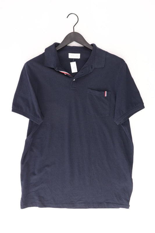 Pier One Poloshirt für Herren Gr. XXL Kurzarm blau aus Baumwolle