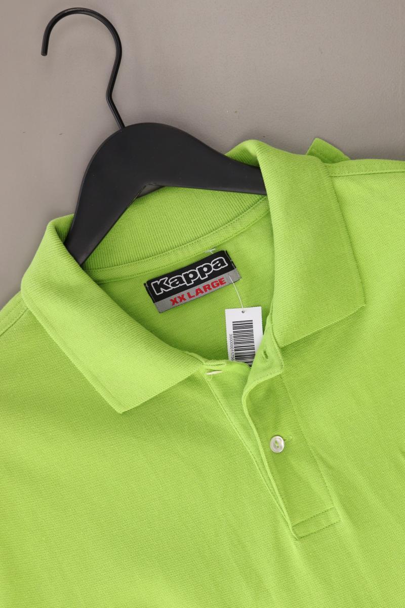 Kappa Poloshirt für Herren Gr. XXL Kurzarm grün aus Baumwolle