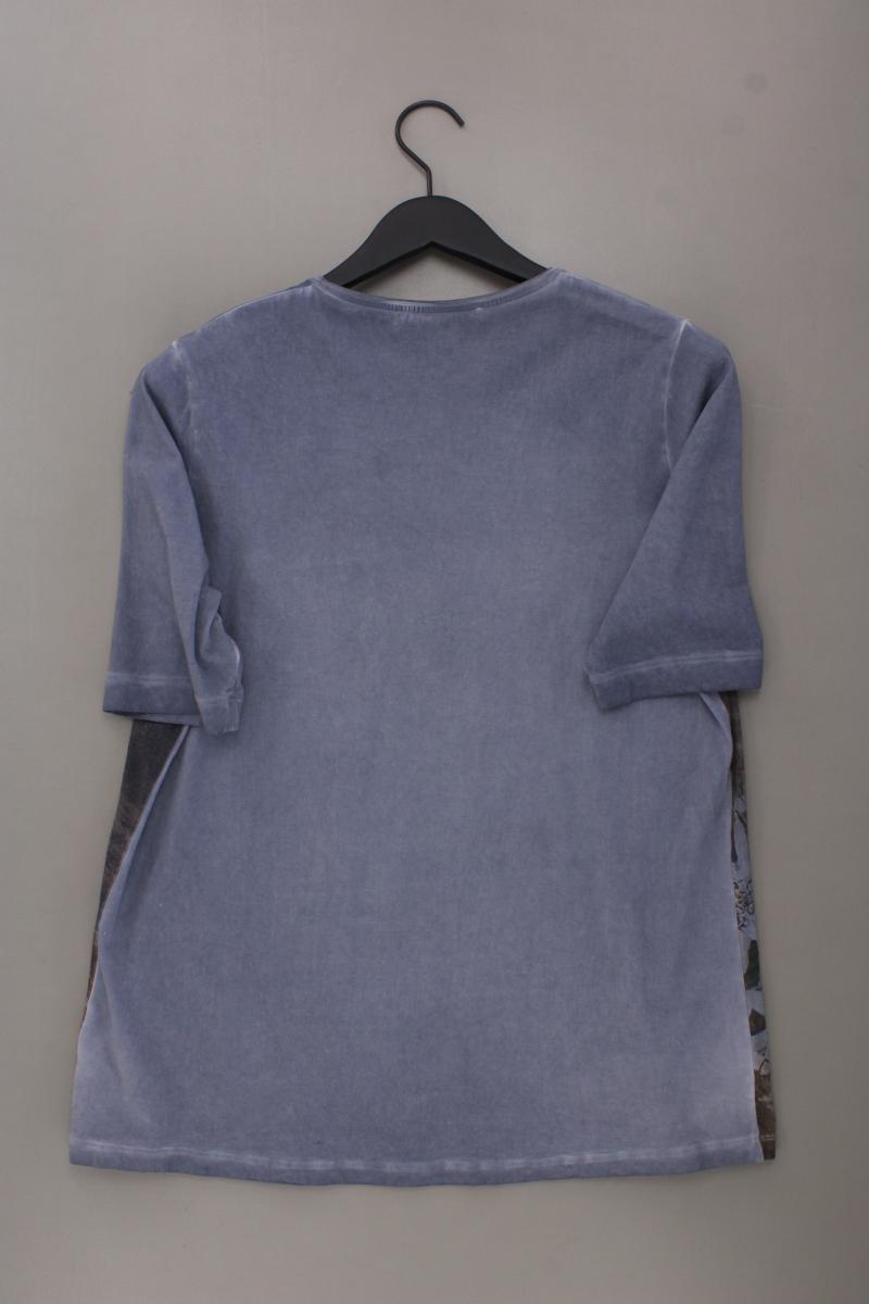 estelle jolie Shirt mit Hirschaufdruck Gr. 46 Kurzarm blau aus Baumwolle