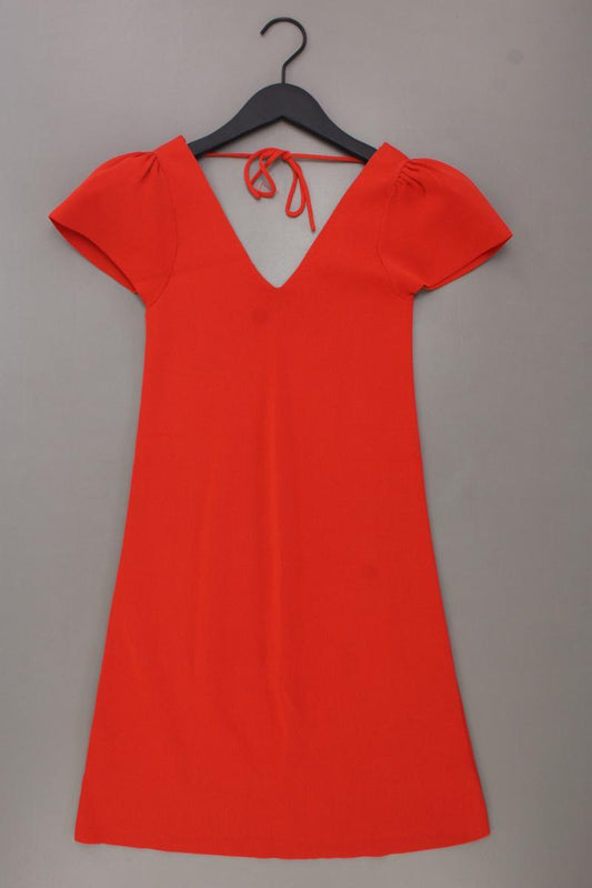 Mango Kurzarmkleid Gr. XS neuwertig orange aus Viskose