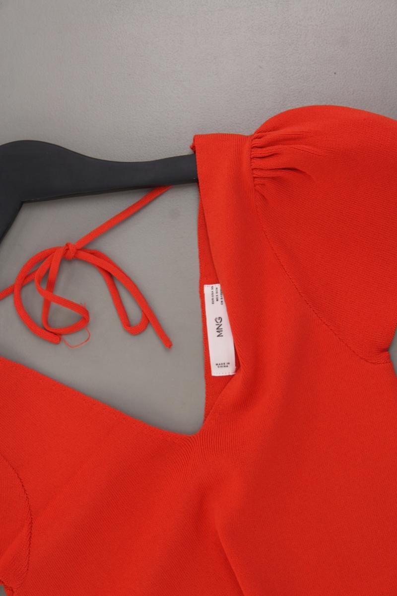 Mango Kurzarmkleid Gr. XS neuwertig orange aus Viskose
