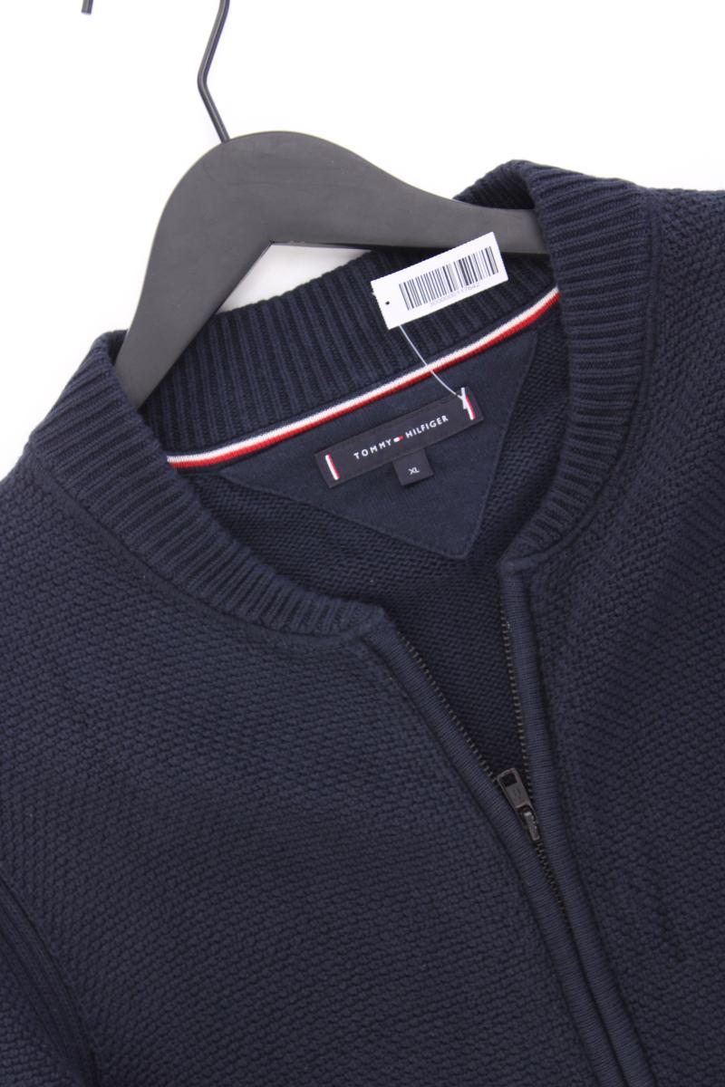 Tommy Hilfiger Strickjacke für Herren Gr. XL Langarm blau aus Baumwolle