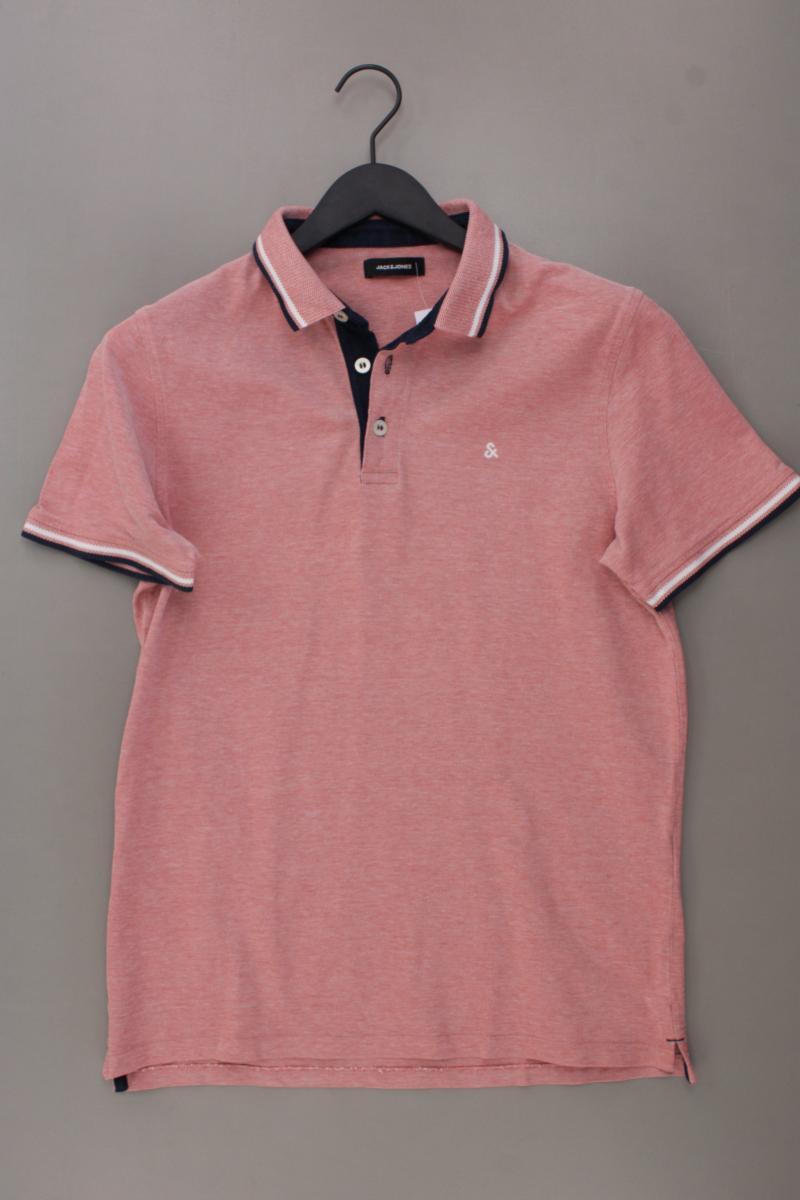 Jack & Jones Poloshirt für Herren Gr. L Kurzarm orange aus Baumwolle