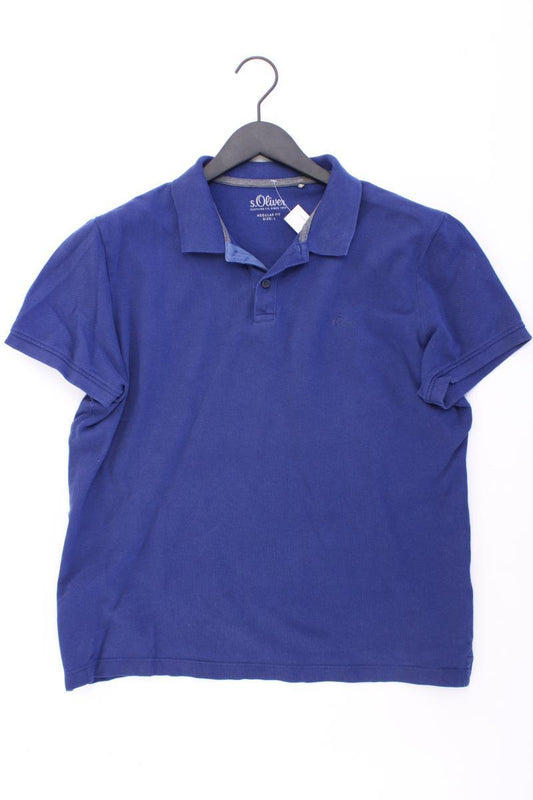 s.Oliver Poloshirt für Herren Gr. L Kurzarm blau aus Baumwolle