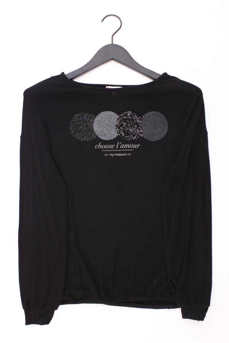Street One Longsleeve-Shirt Gr. 36 Langarm mit Pailletten schwarz
