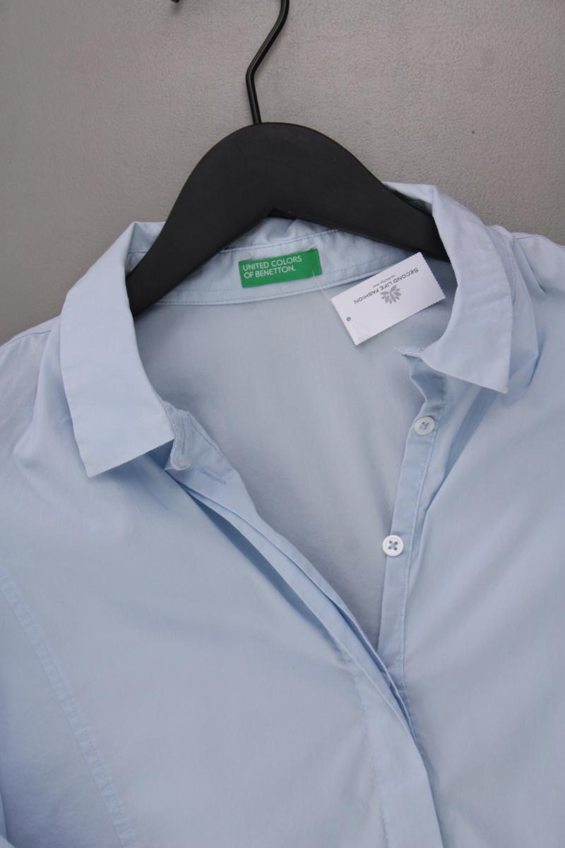 Benetton Classic Bluse Gr. L 3/4 Ärmel blau