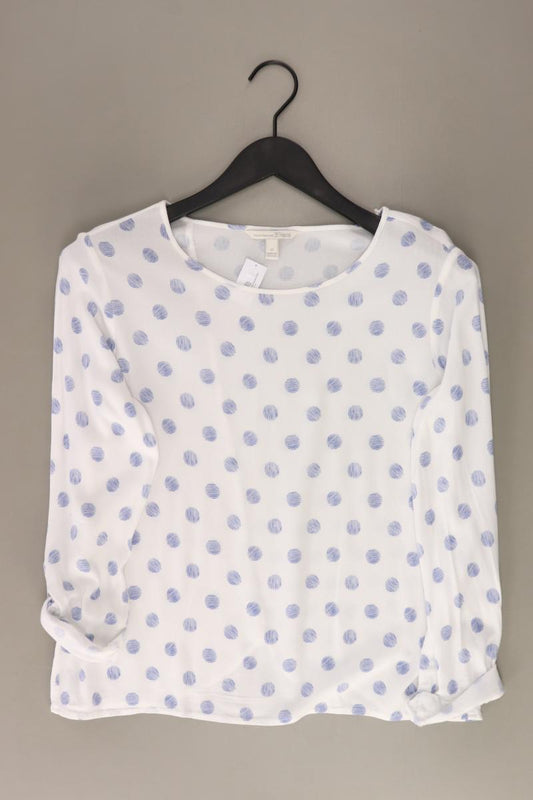 Tom Tailor (Denim) Regular Bluse Gr. XS gepunktet 3/4 Ärmel weiß