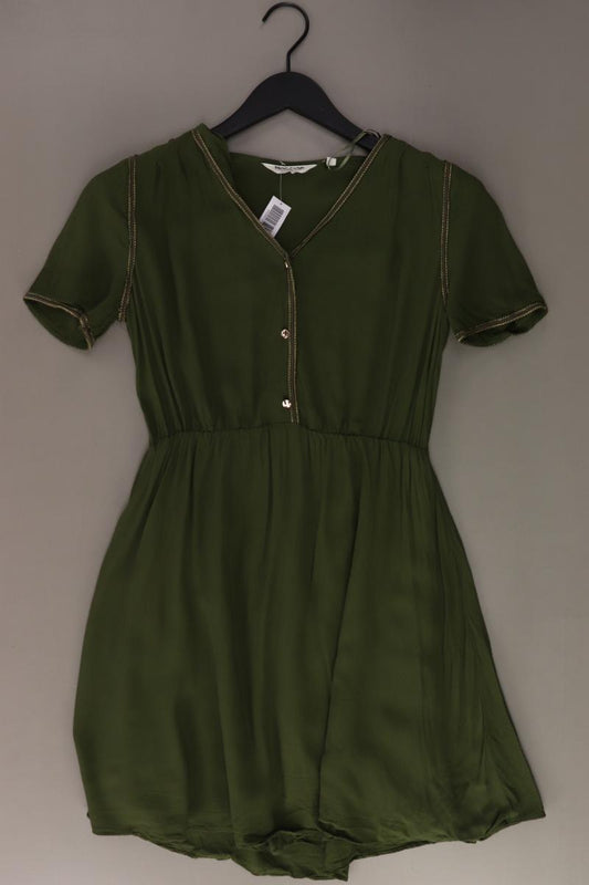 NAF NAF Kurzarmkleid Gr. 36 olivgrün aus Viskose