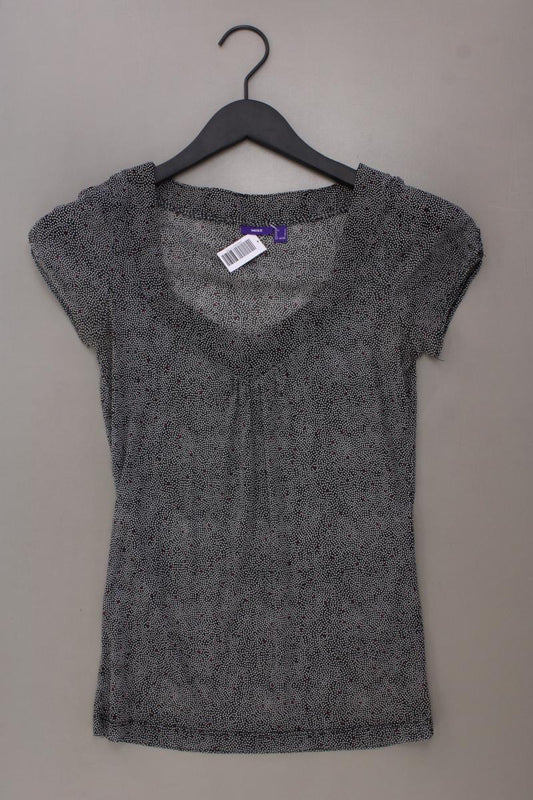 Mexx Chiffonbluse Gr. S Kurzarm grau