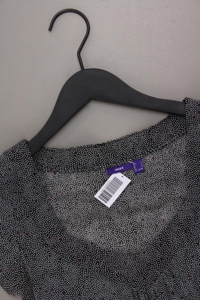 Mexx Chiffonbluse Gr. S Kurzarm grau