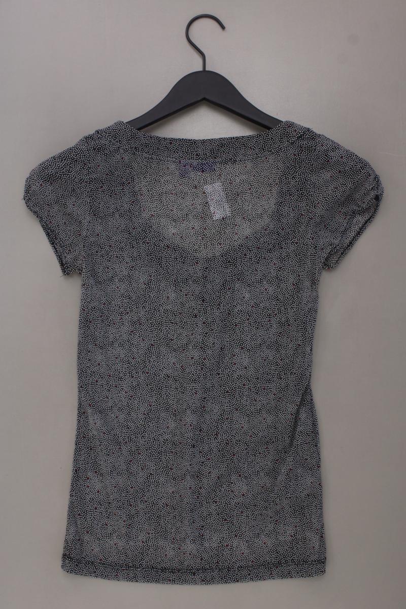 Mexx Chiffonbluse Gr. S Kurzarm grau