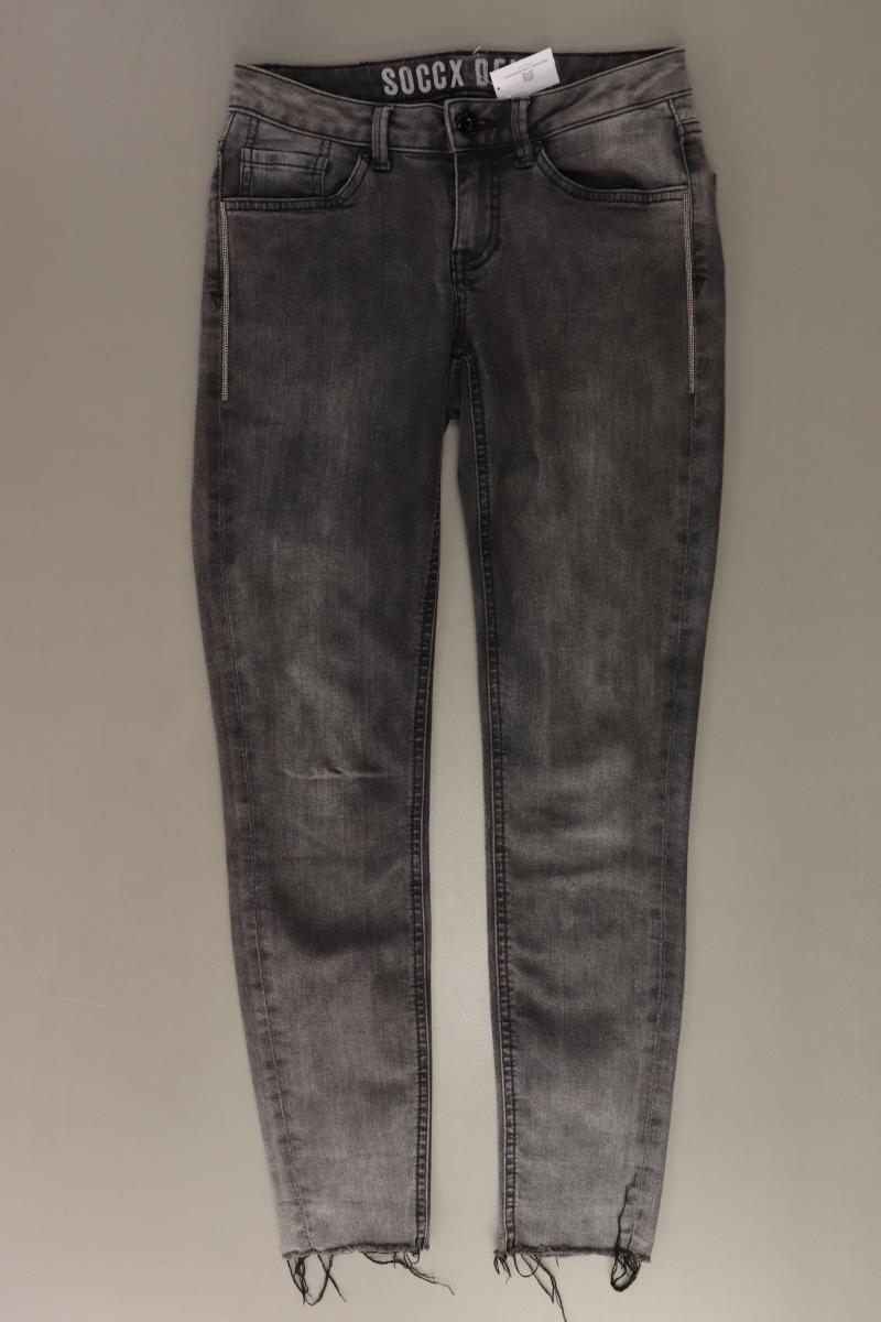 Soccx Skinny Jeans Gr. W26 grau aus Baumwolle