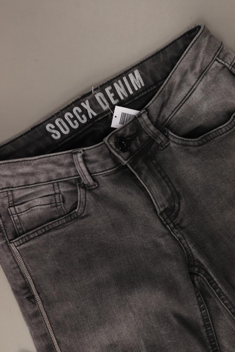 Soccx Skinny Jeans Gr. W26 grau aus Baumwolle