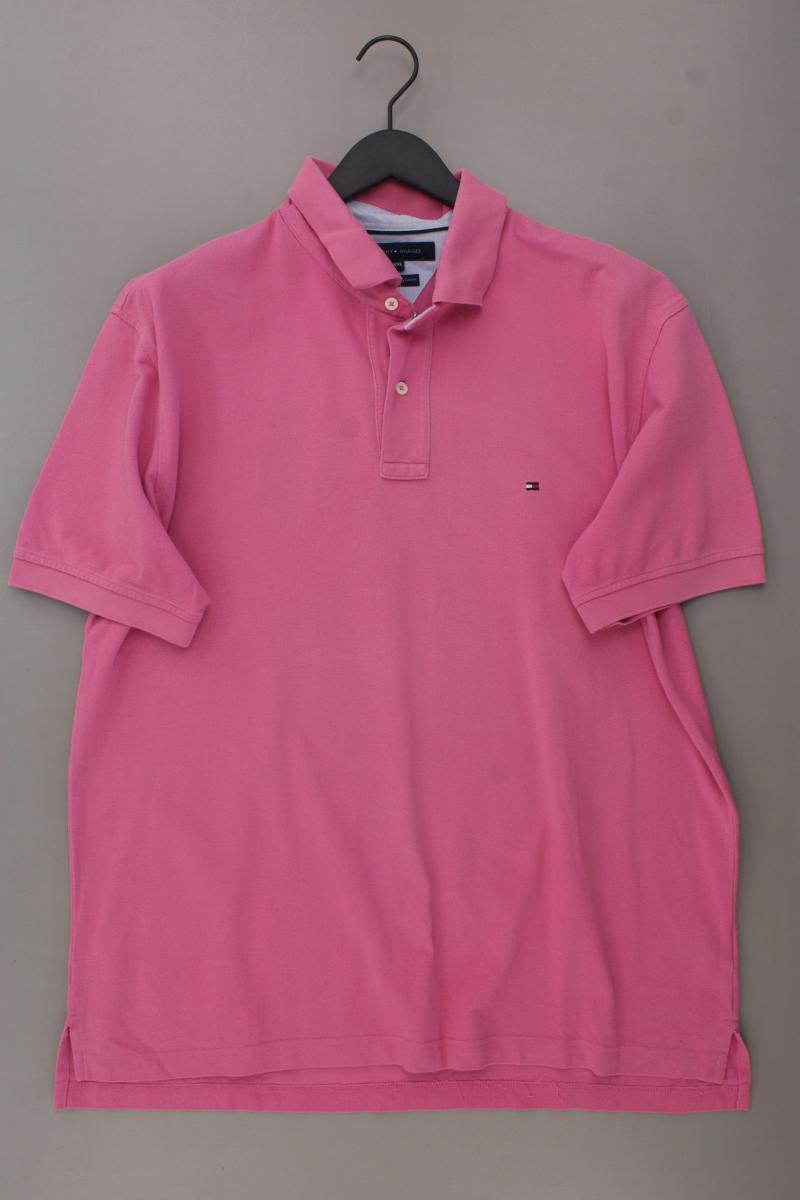 Tommy Hilfiger Poloshirt für Herren Gr. XXL neuwertig Kurzarm pink aus Baumwolle