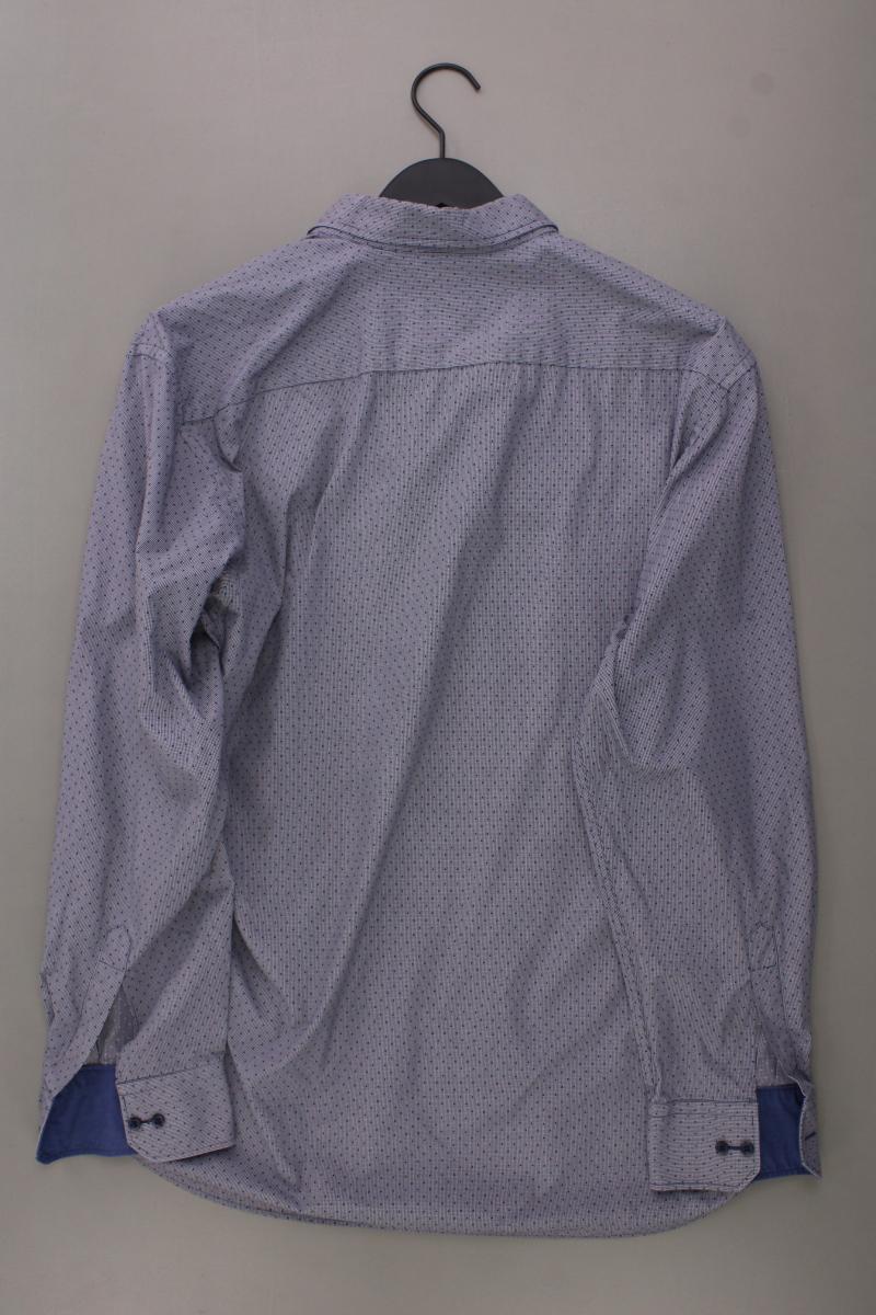 Eterna Langarmhemd für Herren Gr. Hemdgröße 43 blau aus Baumwolle