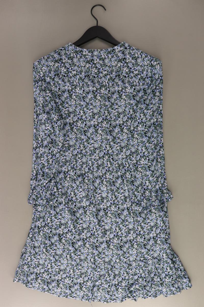 Zabaione Longbluse Gr. L mit Blumenmuster mit Gürtel Langarm blau