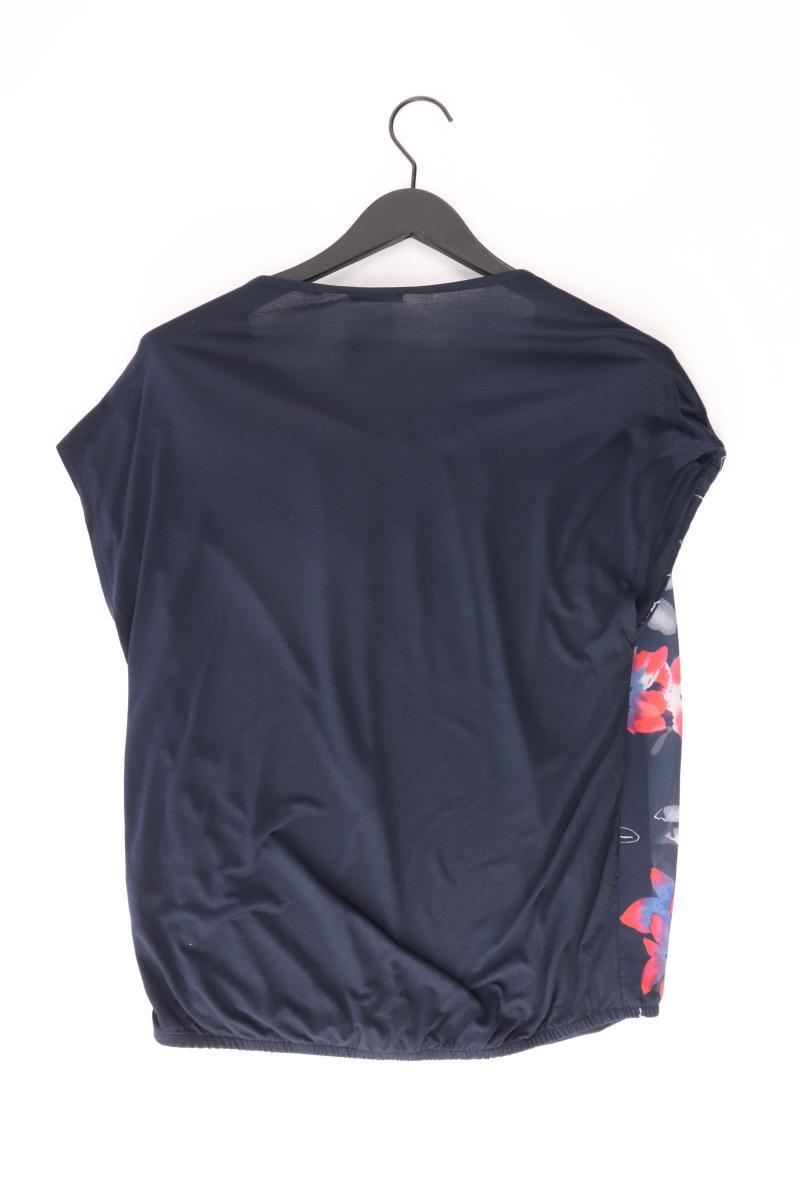 Sure Kurzarmbluse Gr. M mit Blumenmuster blau aus Polyester