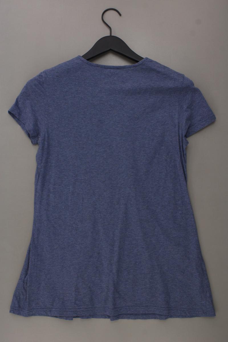 hessnatur T-Shirt Gr. 40 Kurzarm blau aus Baumwolle