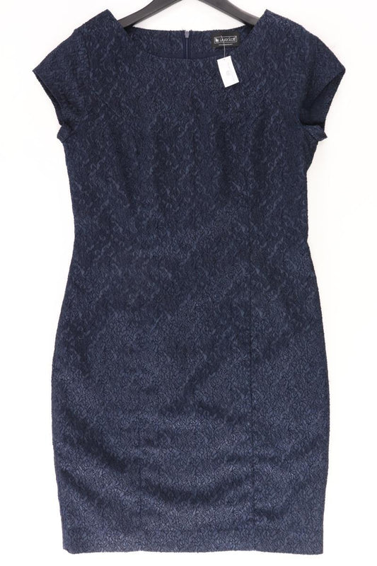 Laura Scott Abendkleid Gr. 38 Kurzarm blau aus Polyester