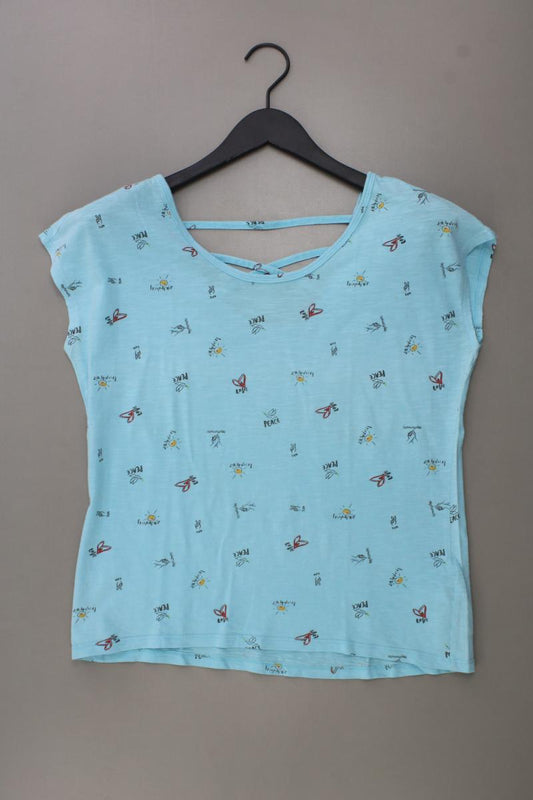 edc by Esprit Printshirt Gr. S Kurzarm türkis aus Baumwolle