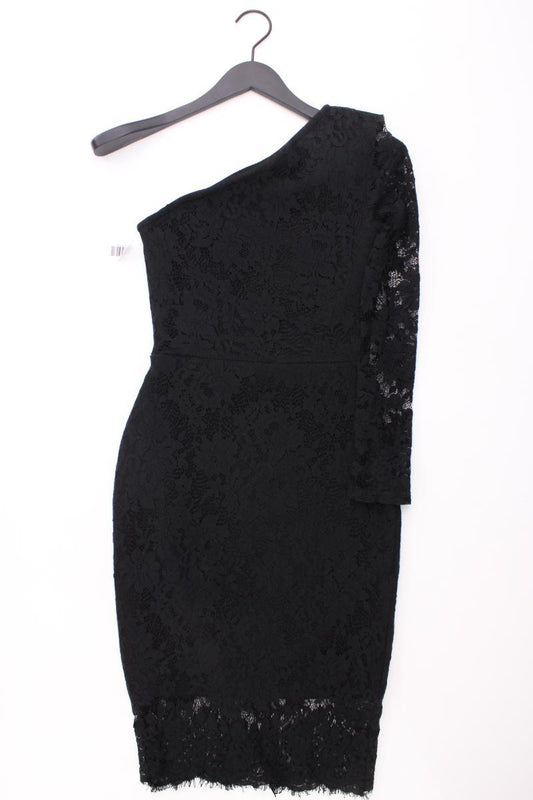 One-Shoulder-Kleid Gr. XS Langarm schwarz aus Polyester