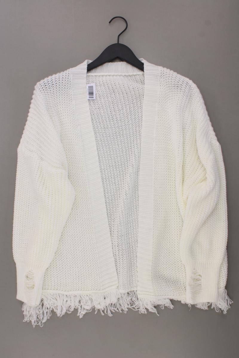 Strickjacke Gr. L neuwertig Langarm creme aus Polyacryl