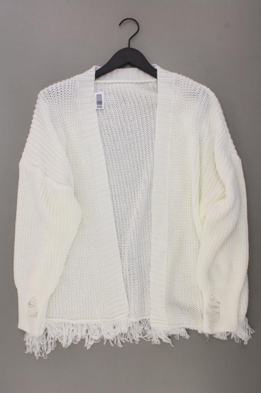 Strickjacke Gr. L neuwertig Langarm creme aus Polyacryl