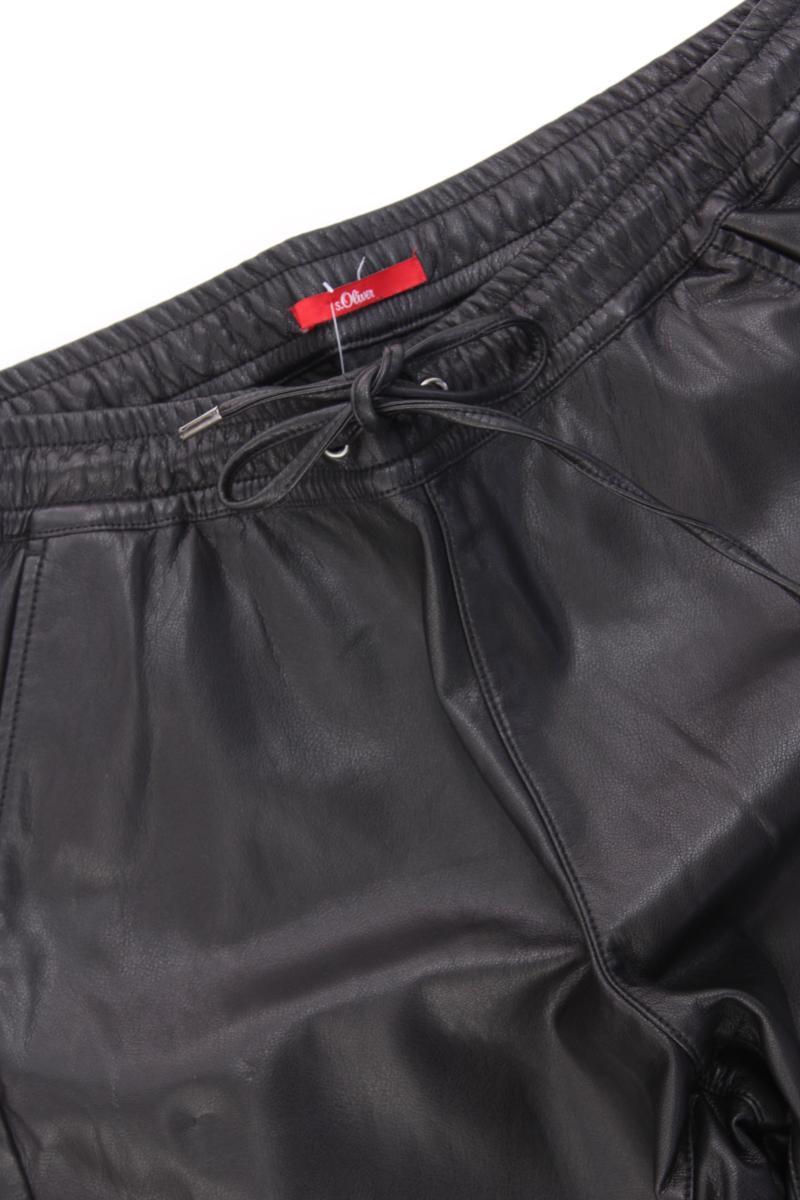 s.Oliver Kunstlederhose Gr. 38 schwarz aus Polyester