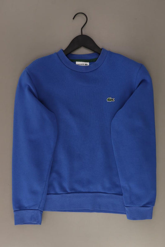 Lacoste Langarmpullover für Herren Gr. S blau aus Baumwolle