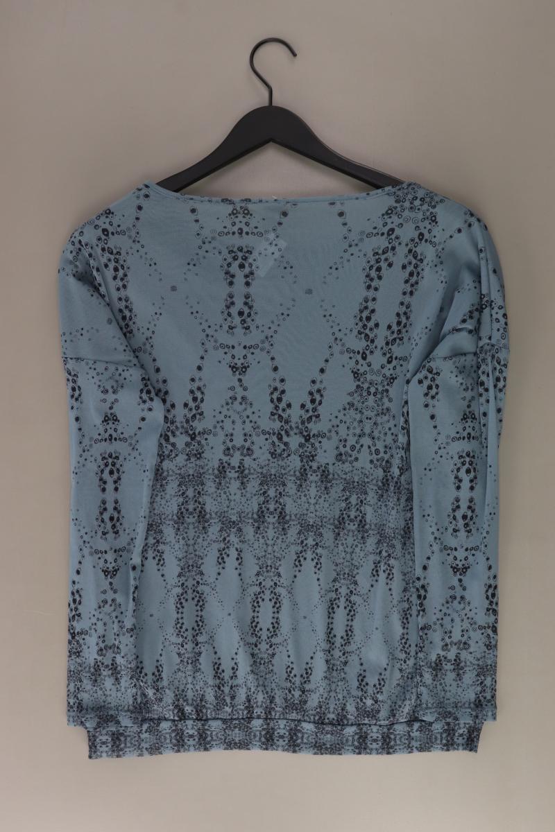 s.Oliver Printshirt Gr. 42 Langarm blau aus Polyester