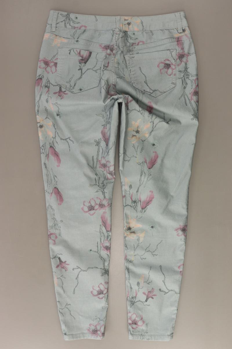 Lascana Hose Gr. 40 mit Blumenmuster grün aus Baumwolle