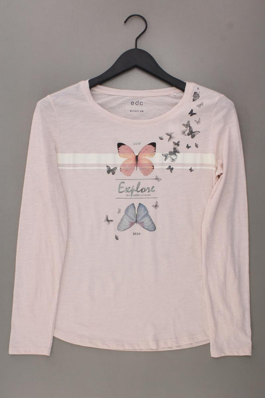 edc by Esprit Printshirt Gr. M Langarm rosa aus Polyester