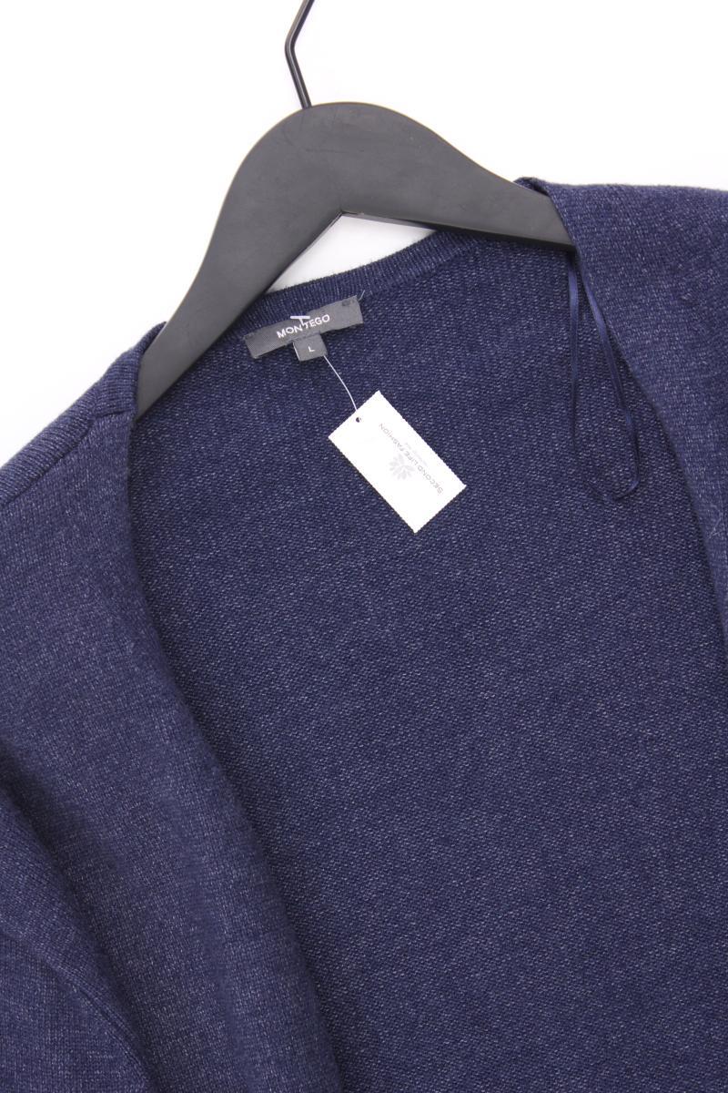 Montego Strickjacke Gr. L neuwertig Langarm blau aus Viskose
