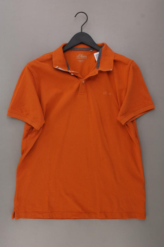 s.Oliver Poloshirt für Herren Gr. XL Kurzarm orange aus Baumwolle