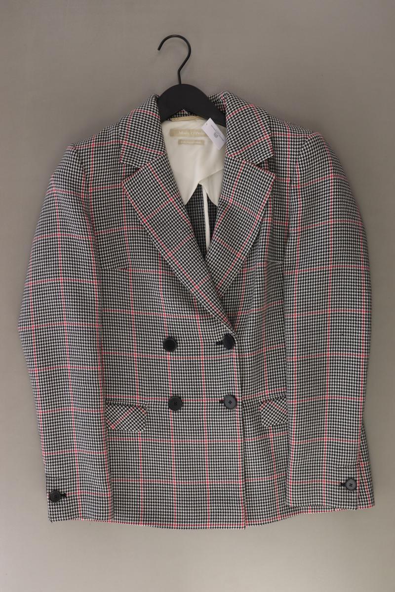 Marc O'Polo Longblazer Gr. 38 hahnentritt neuwertig schwarz aus Baumwolle