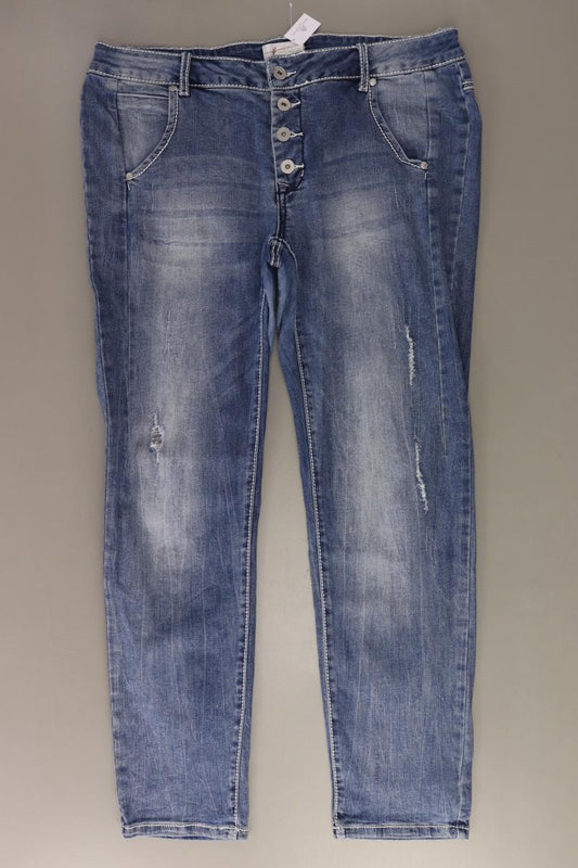 Tesini Straight Jeans Gr. 44 blau aus Baumwolle